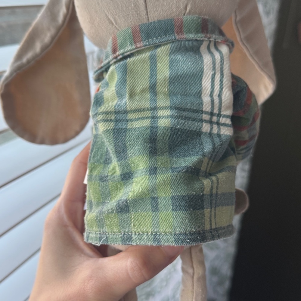 Hearth & Hand Magnolia Christmas Bunny Pal Plush Plaid Pajamas - Picture 5 of 5